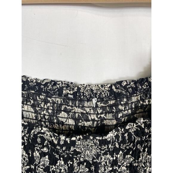 Pioneer Woman Dress Size 18W 1X 2X Black & White Print Smocking Country Peasant - Picture 10 of 13